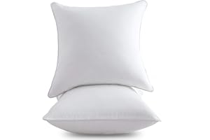 JOLLYVOGUE 18 x 18 Bedding Throw Pillows Insert Pack of 2 - Bed and Couch Pillows - Indoor Decorative Pillows