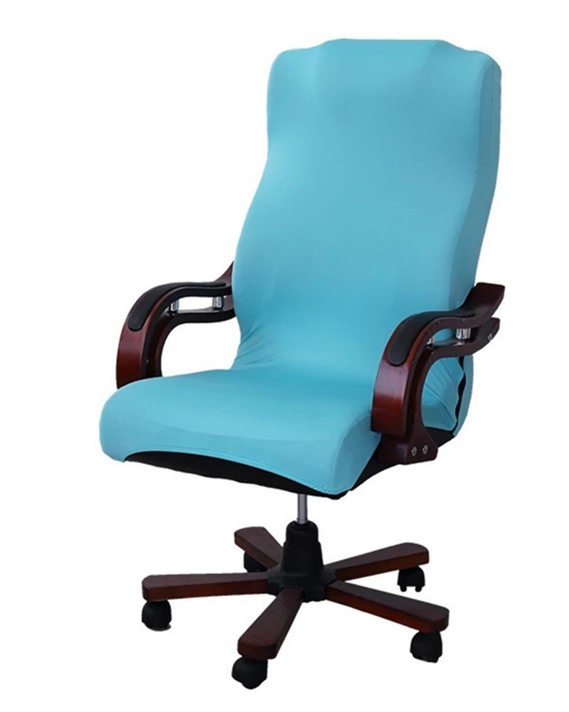 Best desk chair cover stretch blue