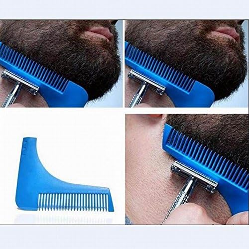 Robertgle Hot Men Gentleman Facial Mustache Hair Beard Shaper Guide Template Combs Styling Accessories Trim Shaping Tool Lines Symmetry