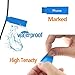 Hraindrop 16 Sheets Self-Adhesive Cable Label - A4 Size Waterproof Tear Resistant Durable Labels - Handwritten or Works with Laser Printer (480 Labels,8 Assorted Colors)