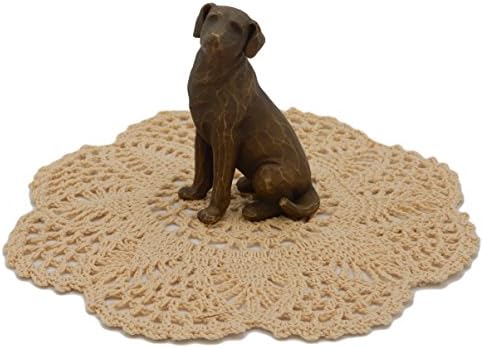 Willow Tree Pets Themed Figurine with Westbraid Doily (Love my Dog (Dark))