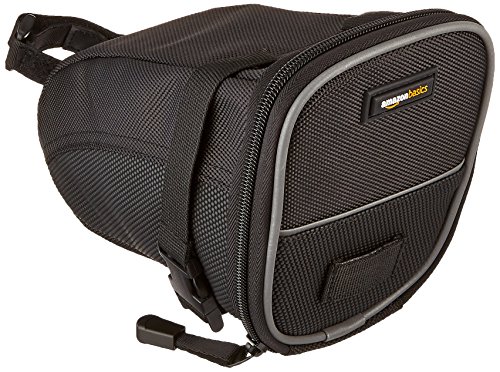 Amazonbasics strap-on wedge saddle bag for cycling - la…