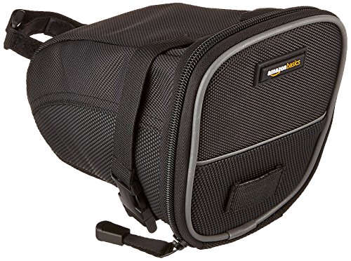 AmazonBasics Strap-On Wedge Saddle Bag for Cycling - Large