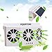FERRYONE Solar Powered Car Window Air Vent Ventilator,with Three-headed Fan,Clear The Car Smell,Protect Electrical Appliances in The Car,Suitable for All Cars