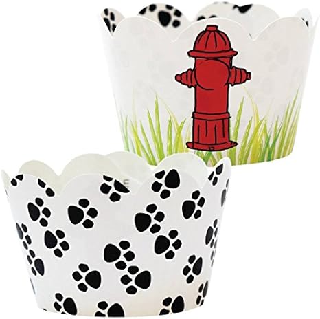 Paw Print Party Supplies 36 Reversible Puppy Dog Theme Cupcake