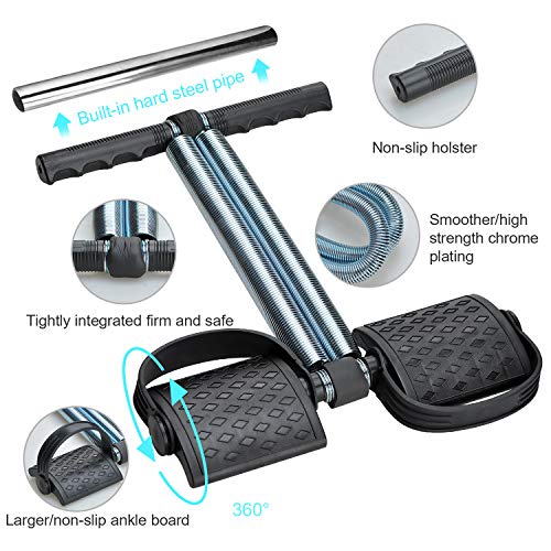 COVVY-Elastic-Sit-Up-Equipment-Pull-Rope-Dual-Spring-Tension-Foot-Pedal-Sit-Up-Equipment-for-Abdominal-Leg-Exerciser-Tummy-Trimmer-Sport-Fitness-Slimming-Training-Bodybuilding-at-Home-Gym
