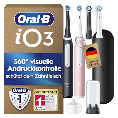 iO Series 3 Elektrische Zahnbürste, Doppelpack, Schwarz/Rosa