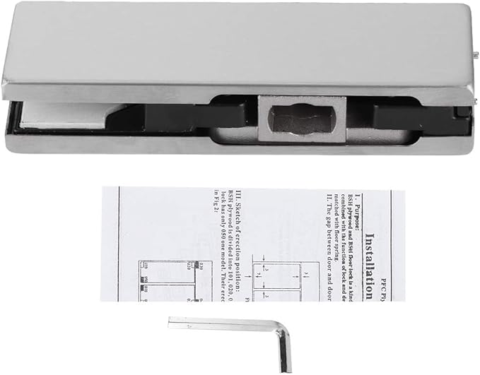 Practical Door Security Lock, Floor lock, Frameless Stainless Steel