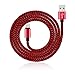 Premium Extra Long Nylon Braided USB 2.0 A Male to Micro B Charging Cables for Amazon Kindle Fire, HD, HDX, Kindle Paperwhite, Voyage, Oasis, Amazon Tap