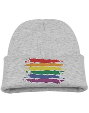 Rainbow Gay Flag Kid's Hats Winter Funny Soft Knit Beanie Cap, Unisex