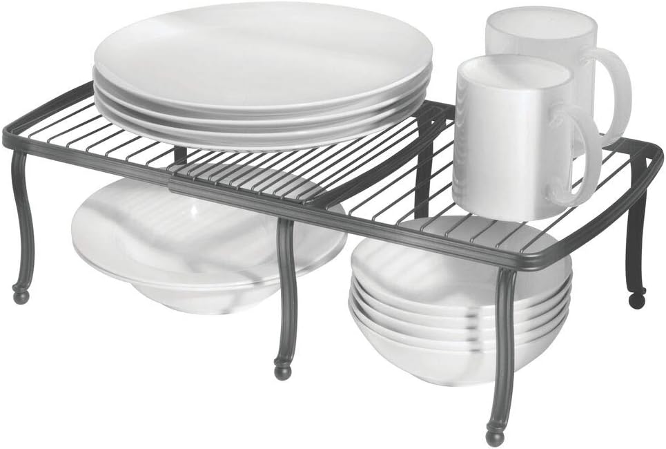 mDesign Repisa ajustable para interiores de armarios de cocina