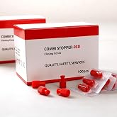 Hynec Luer Stopper Red Closing Cones, 100-Pack, EO-Sterilized Luer Lock Caps &ndash; Combination Dual Function for Male/Female Connectors