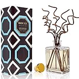 HOUZZ Interior Coconut & Vanilla Bean Reed Diffuser Oil and Scent Sticks Gift Set - Coconut, Lily of the Valley, Cedar and Vanilla Home Fragrance - No Sulfates or Parabens - Made in the USA