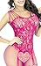 Sexy Strap Floral Lingerie Fishnet Bodystocking Plus Size Crotchless Bodysuit For Women