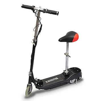 mewmewcat Elektro Scooter E-Scooter Cityroller mit Sitz Elektroroller Max. Tragkraft 50 kg Schwarz