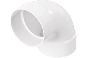 NDS 41P0 PVC Long Turn 90-Degree Elbow, Hub by Hub Connection, 4-Inch, White