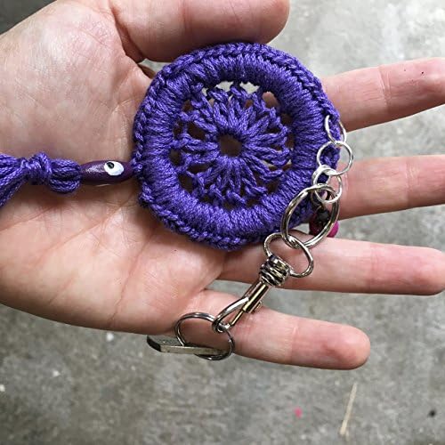 Boho Decor Bohemian Dreamcatcher Purple Boho Chic evil eye car decoration charm Keychain beat Charm