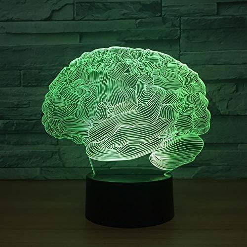 Brain Modeling 3D Led Colorful Night Light Lovely 7 Color Change 3D Lamp Christmas Decorations Gift for Baby Room Lights