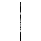 Silver Brush Limited Black Velvet Dagger Striper Brush, Size 1/4 in | Gouache, Inks, Dyes, Short Handle, Fine Point Bristle, Soft Synthetic and Squirrel Mix, Lettering, Ribbon, Floral Designs