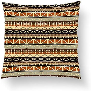 Zippered Pillow Covers Pillowcases One Side 20x20 Inch Ethnic African Tribal Pattern Pillow Pillow Cases Cushion Cover for Home Sofa Bedding