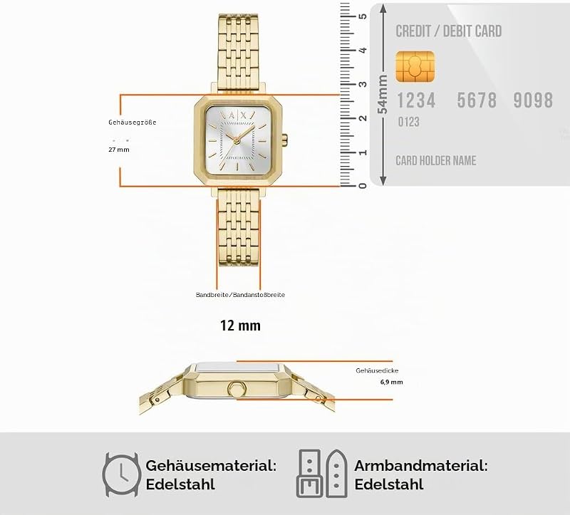 Watch for Women, Quartz Movement and 27mm Case Size with Stainless Steel, Leather or Silicone Strap