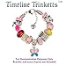 Timeline Treasures European Charm Bracelet Charms and Beads For Women, DIY Jewelry, Pink First Day Of School