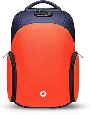 Amazon Co Jp Noqinhoo Usbポート レジャーリュック バックパック 鍵付き ビジネス 防水 大容量 通勤 通学 旅行 オレンジ シューズ バッグ