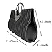 Fashion Road Womens Luxury Evening Wedding Party Purse Clutch Rhinestone Satin Pleated Handbag Wallet Black