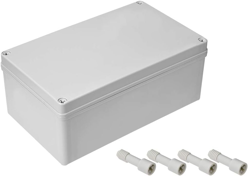 Awclub 10"x6"x4"(250mm x 150mm x 100mm) Dustproof IP67 Junction Box DIY Case Enclosure Gray