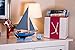 Clever Creations Nautical Mariner's Knot Collapsible Storage Organizer, Folding Cube for Bedroom & Living Room, Perfect Size for Books, Clothes, Electronics, & Gadgets, Sailor Theme, Red & White