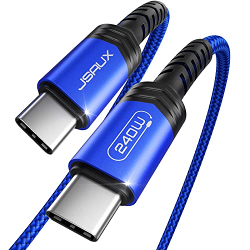 JSAUX USB C to USB C Cable 10FT, 240W Type C to Type C Charger USBC
