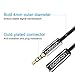 aceyoon Aux Cord Extender 3.5mm Headphone Extension 16ft / 5M Male to Female 4 Pole Audio Auxiliary Car Stereo TRRS Cable Compatible for Smartphone/Tablet/Speaker