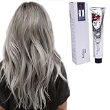 TONSEE 100ML Fashion Permanent Punk Hair Dye Light Gray Silver Color Cream (Light Gray)
