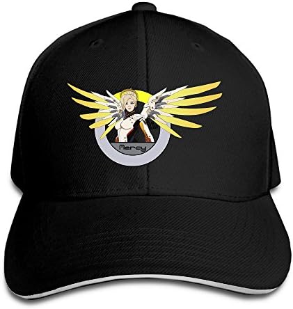 BanBang Games Overwatch Mercy Adjustable Outdoor Sandwich Peaked Caps Hats For Unisex