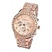 Geneva Women Fashion Luxury Crystal Wrist Watch,Outsta Unisex Stylish Quartz Watch (Rose Gold)