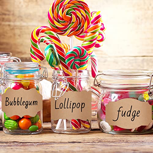 Koogel 510PCS Rustic Label Stickers, Natural Kraft Stickers 2x3 Inch Self Adhesive Blank Tags for Food Jars Gift Essential Oil Bottles Storage Bins