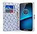 Droid Turbo 2 Case, NageBee [Kickstand Feature] Premium PU Leather Flip Fold Wallet Case with [ID&Credit Card Slot] for Motorola DROID Turbo 2 /Moto X Force/Kinzie Bounce - Plum Blossom