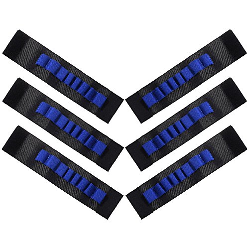 LuFOX 6 Pcs Flexible Bandolier EVA Bullet Ammo Dart Storage Wrist Belt Band Strap for Nerf N-Strike Blaster Gun