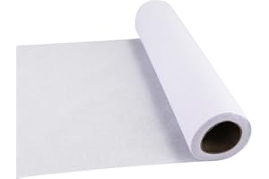 Woven Cotton Iron-On Fusible Interfacing, 10.6in x 10yd Medium Weight Fusible Interfacing Fabric Single-Sided Interfacing 100