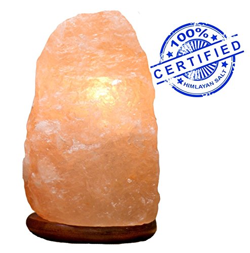 Ambient Salt Lamp Authentic Himalayan Lamp 7-9" 7-9 lbs Hand Crafted Natural Crystal Salt Rock with UL Listed and Certified Dimmer Switch