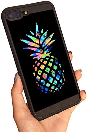 iPhone 7 Plus Cases,iPhone 8 Plus Case,Pineapple Black Cases and Grip Cases Fashion Protective Shockproof Anti-Scratch Soft Bumper Silicone Black Case for iPhone 7/8 Plus 5.5inch