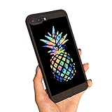 iPhone 7 Plus Cases,iPhone 8 Plus Case,Pineapple Black Cases and Grip Cases Fashion Protective Shockproof Anti-Scratch Soft Bumper Silicone Black Case for iPhone 7/8 Plus 5.5inch