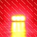 LAMPHUS SolarBlast 3W LED Emergency Firefighter EMS Vehicle Deck Grill Warning Light Head (Flash Mode Sync-able across Units) - RED