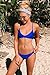 CUPSHE Women's Floral Printing Triangle Splicing Bikini Set (Large, Blue)