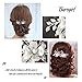 Barogirl Wedding Hair Pins Silver Floral Bridal Hair Clip Leaf Wedding Hair Accessories for Brides and Bridesmaids (Pack of 2)