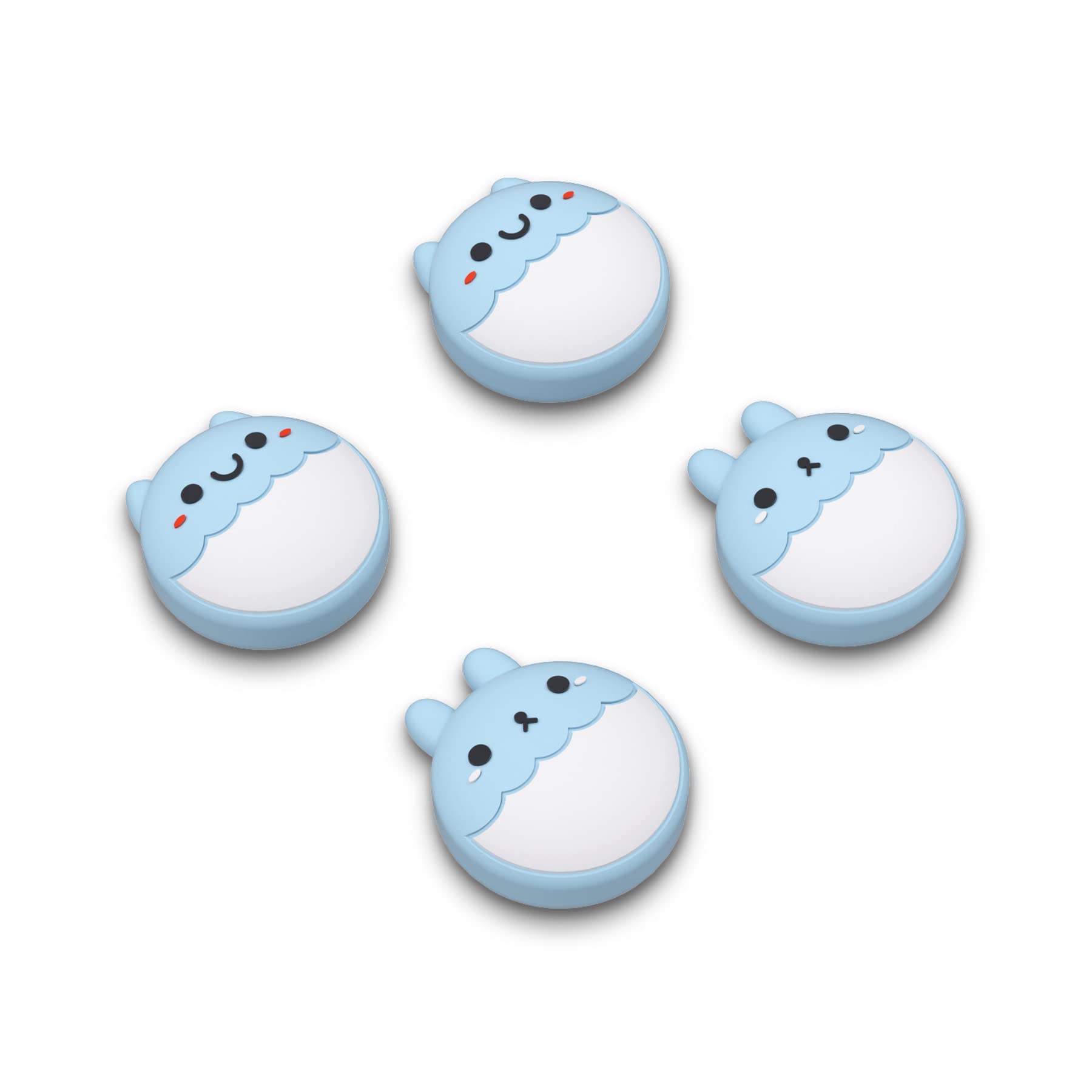 eXtremeRate PlayVital Rabbit & Squirrel Cute Thumb Grip Caps for Nintendo Switch, Heaven Blue Joystick Caps for Nintendo Switch Lite, Analog Cover Thumbstick Grips for OLED Joycon