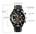 Fanmis GT Racer Sport Watch Military Pilot Aviator Army Style Black Silicone Yellow Men's Watch