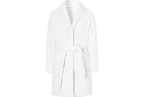 Umeyda Girls Robe, Shawl Collar Fuzzy Fleece Bathrobes with Belt and Pockets for Kids Boys, 2-15 Years