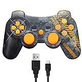 Wireless Controller for PS3, Dual Vibration Sixaxis Game Remote Control Customized Gamepad for Sony Playstation 3 PS3, Charge Cable Included - Warfare Edition