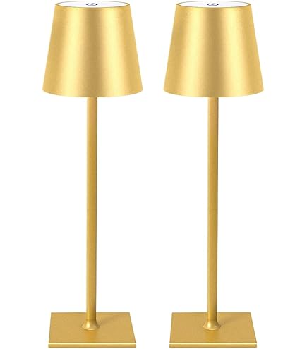 PUSU Cordless Rechargeable Table Lamp Set of 2, 4000mAh Battery